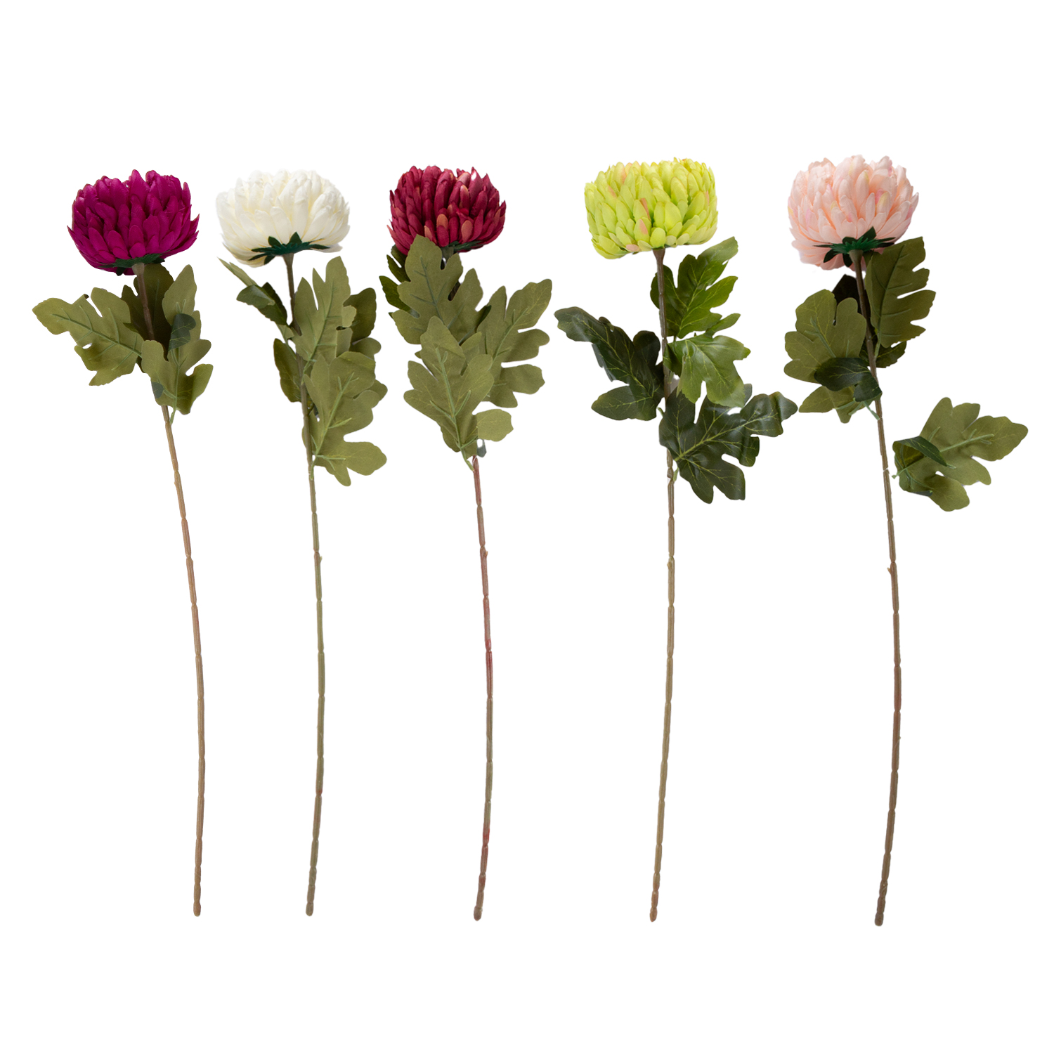 Kunstlill FLOWERLY H74cm, krüsanteem, mix |