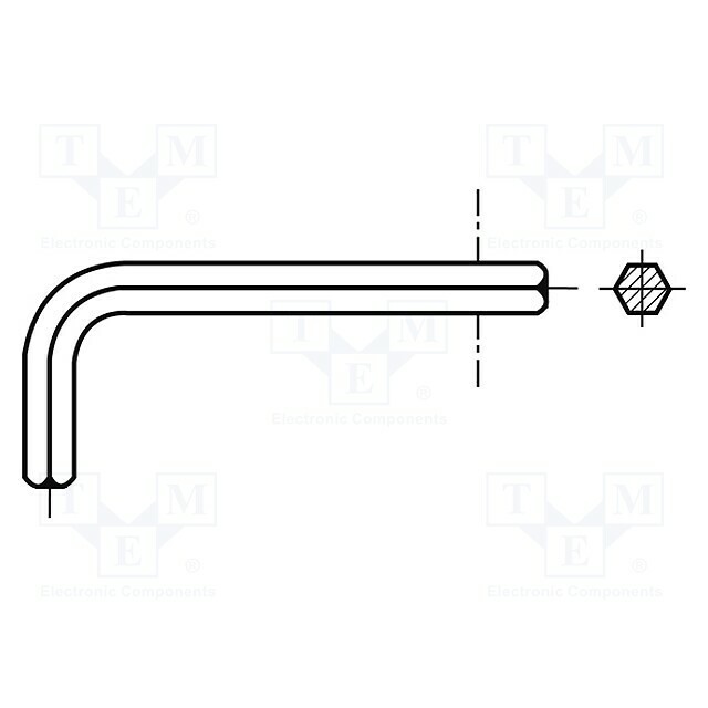 BOSSARD Wrench: hex key; HEX 17mm