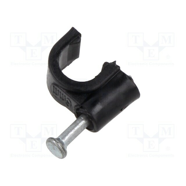 Holder; black; on round cable; 100pcs