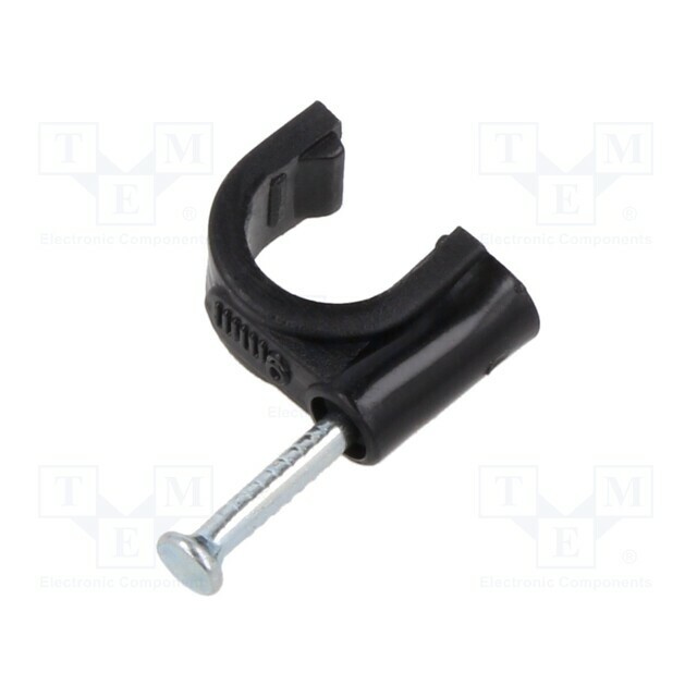 Holder; black; on round cable; 100pcs