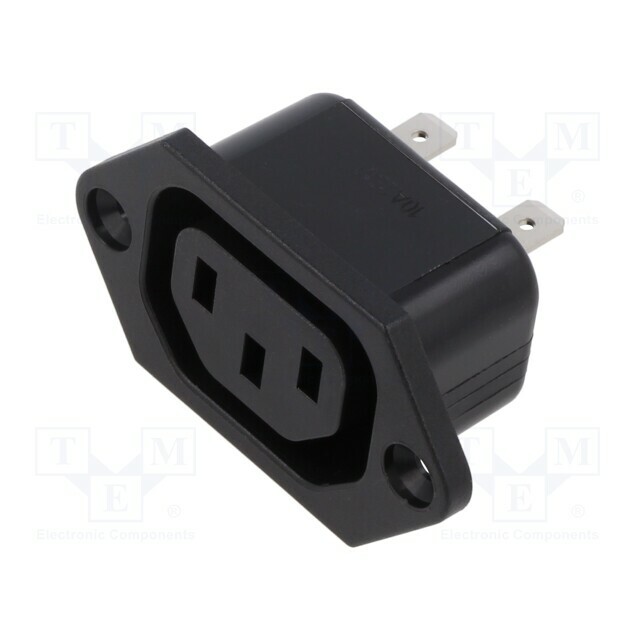 SCHURTER Connector: AC supply; socket; female