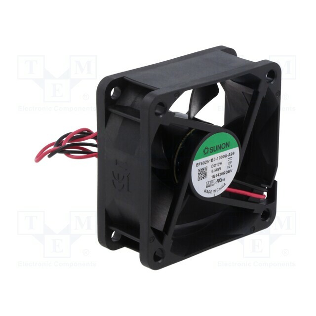 SUNON Fan: DC; 60x60x25mm; axial; 12VDC