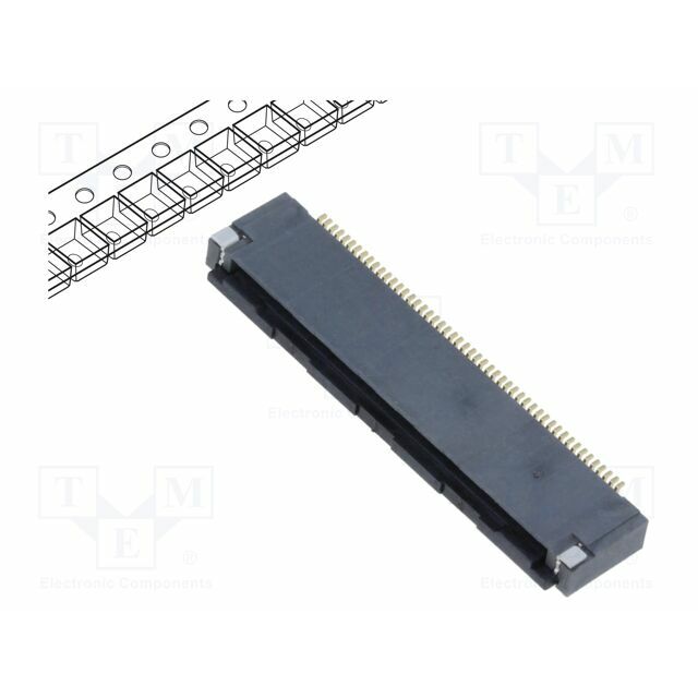 HIROSE Connector: FFC/FPC; gold-plated; SMT; 500mA