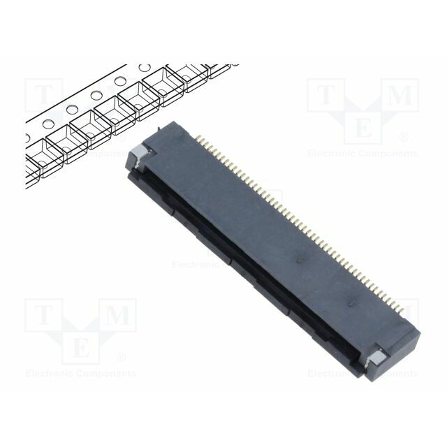 HIROSE Connector: FFC/FPC; gold-plated; SMT; 500mA
