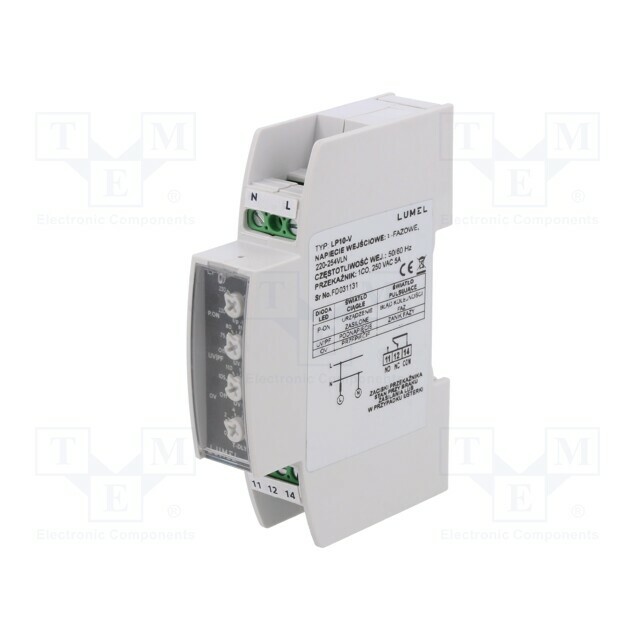 LUMEL Voltage monitoring relay; 220÷254VAC; for