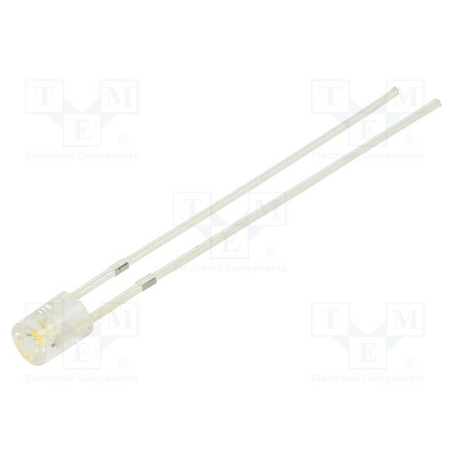 OPTOSUPPLY LED; white warm; 3mm; 500÷750mcd