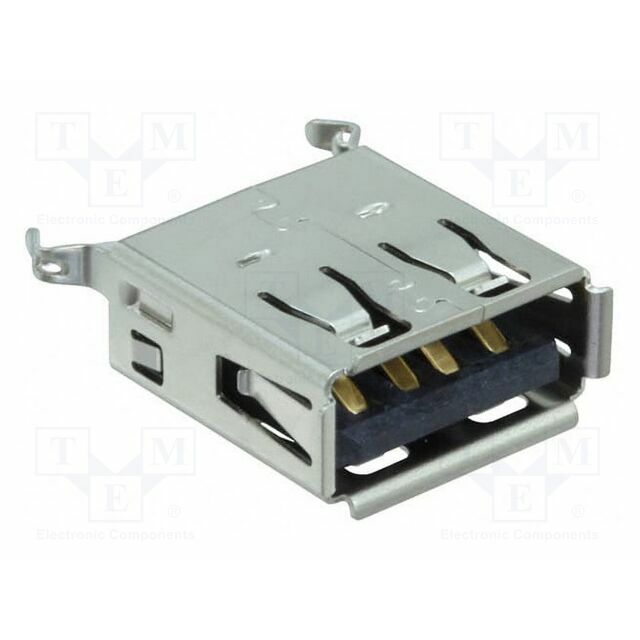 AMPHENOL Connector: USB A; female; on