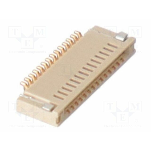 AMPHENOL Connector: FFC/FPC; gold-plated; 500mA; 50V
