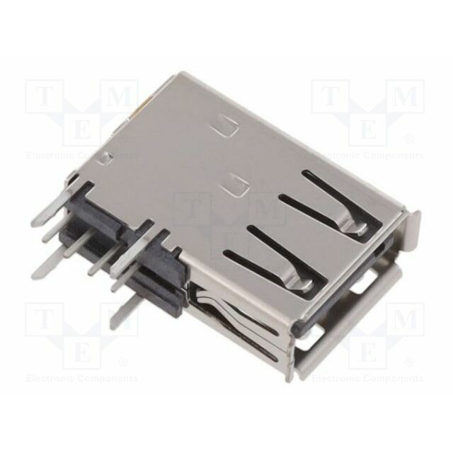 AMPHENOL Connector: USB A; soldering; PIN: