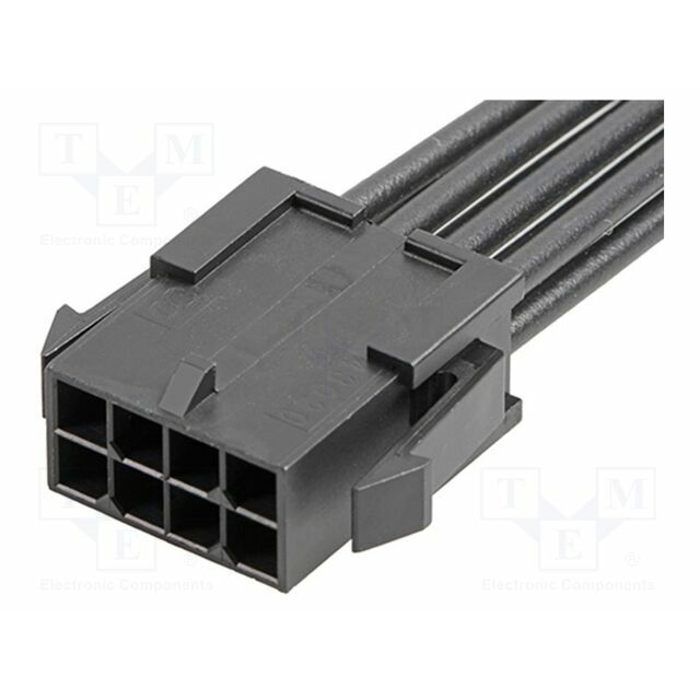 MOLEX PIN: 8; black; gold-plated; 3mm