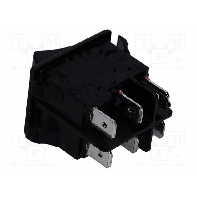 IDEC ROCKER; DPDT; ON-ON; black; R