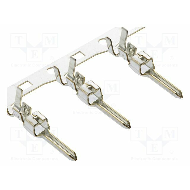 MOLEX Male; straight; crimped; brass; tinned