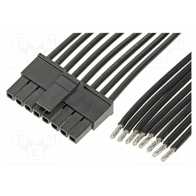 MOLEX PIN: 8; 150mm; black; tinned