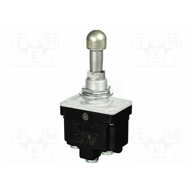 HONEYWELL Switch: toggle; DPDT; (ON)-OFF-(ON); Leads: