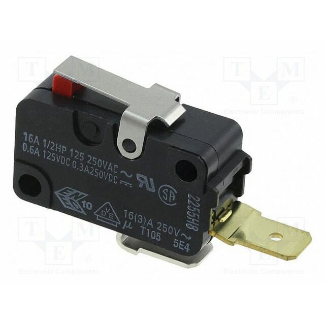 OMRON Microswitch SNAP ACTION; OFF-(ON); D3V