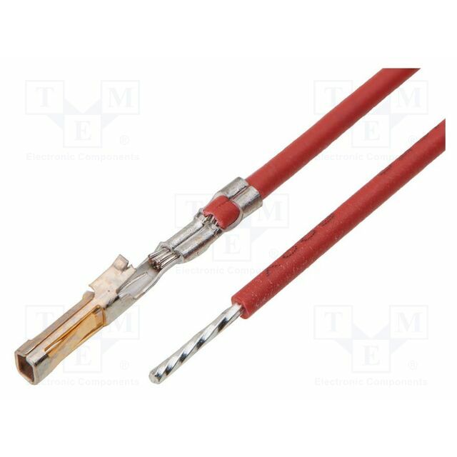 MOLEX Cable with crimped terminals; red