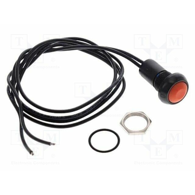 IDEC Switch: push-button; SPST; OFF-(ON); IP67