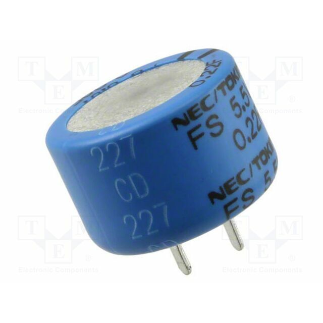 YAGEO Supercapacitor; THT; 220mF; 5.5VDC