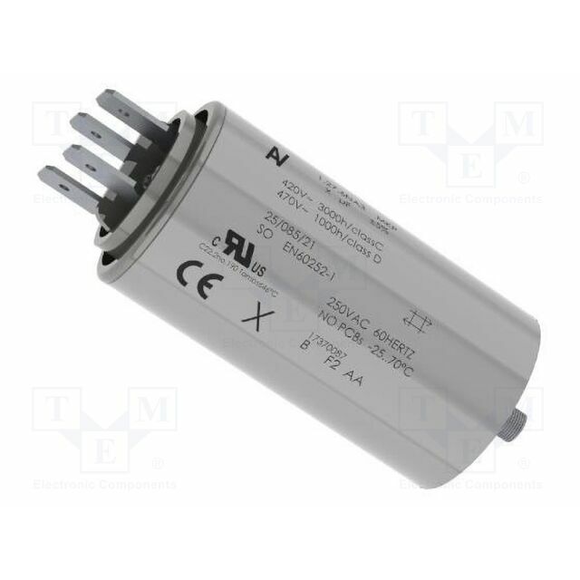 YAGEO Capacitor: polypropylene; 470VAC; 50x121mm; Pitch: