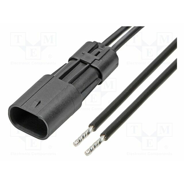 MOLEX PIN: 2; 600mm; black; tinned