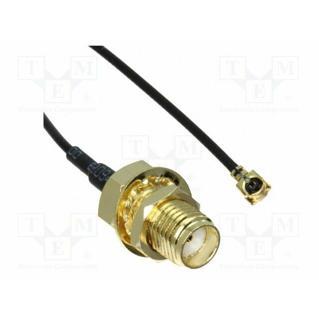 YAGEO Cable; SMA female; black; angled
