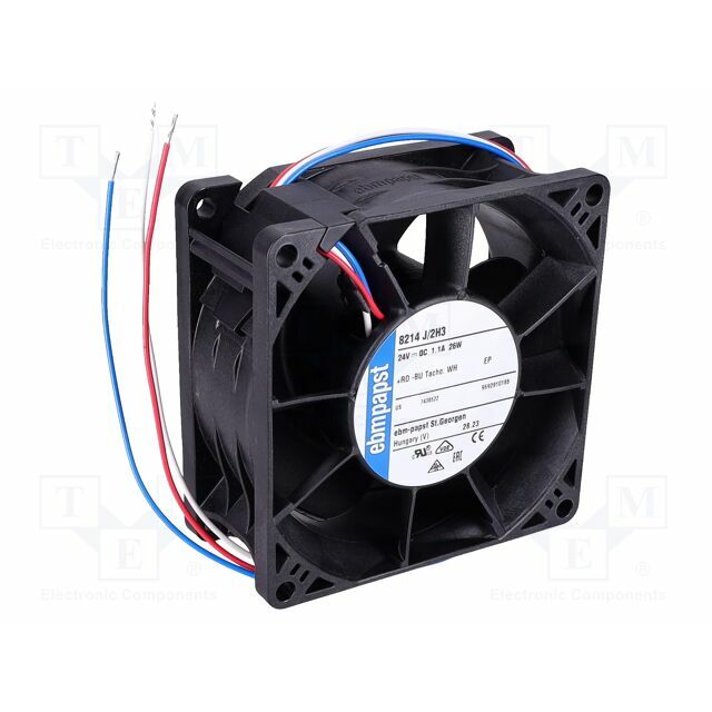 EBM-PAPST Fan: DC; 80x80x38.15mm; axial