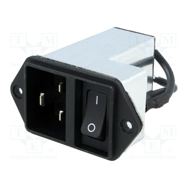 SCHURTER Connector: AC supply; socket; male