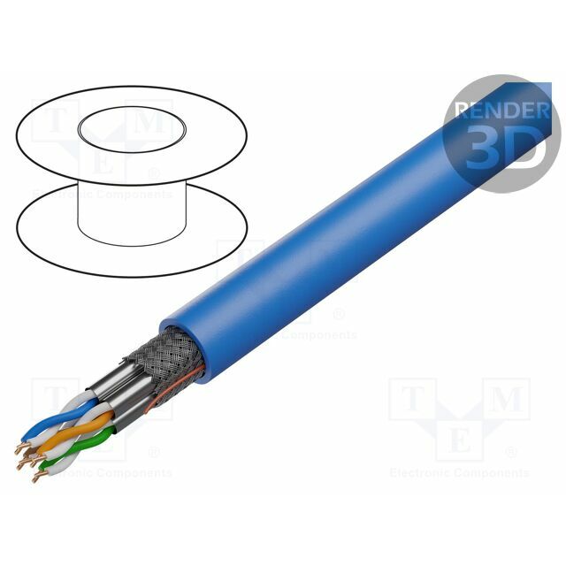 BELDEN Wire; S/FTP; Cat 7; 4x2x23AWG