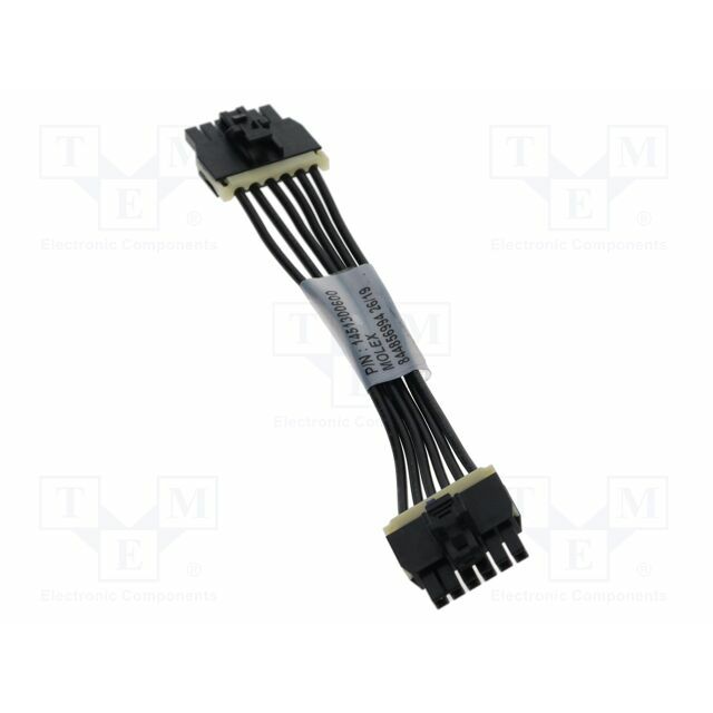 MOLEX Cable; PIN: 6; 8A; black