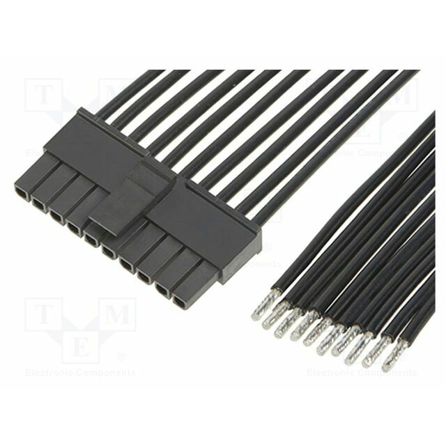 MOLEX PIN: 10; 300mm; black; tinned
