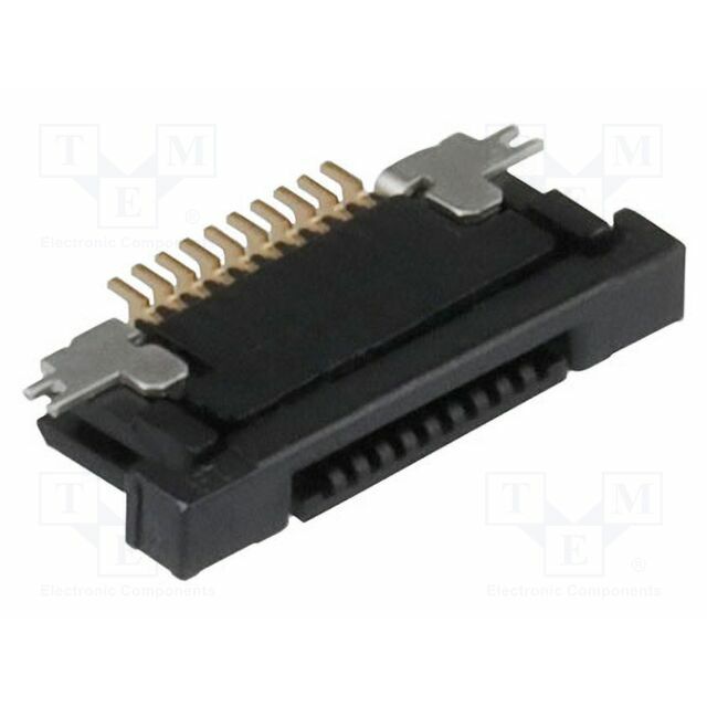 AMPHENOL Connector: FFC/FPC; gold-plated; SMT; 500mA