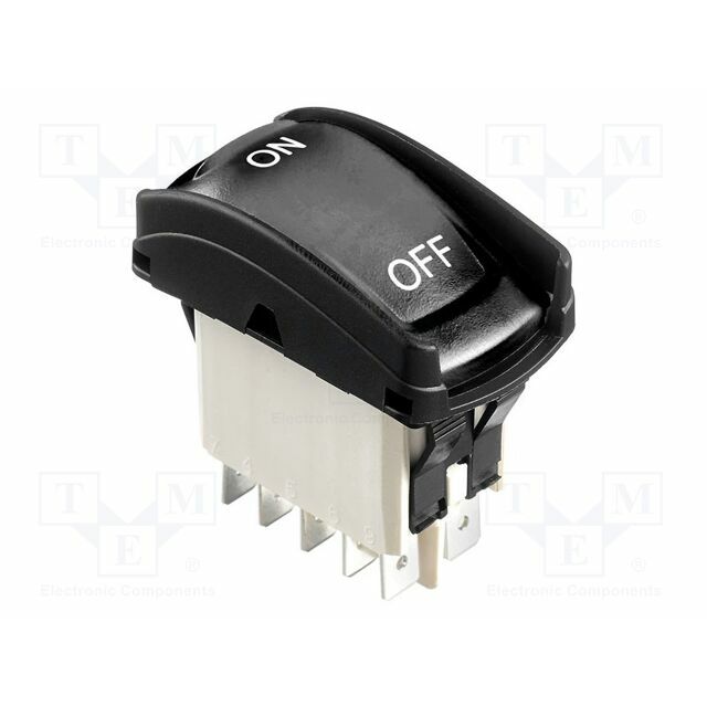 IDEC ROCKER; ON-ON; black; IP69K; Leads: