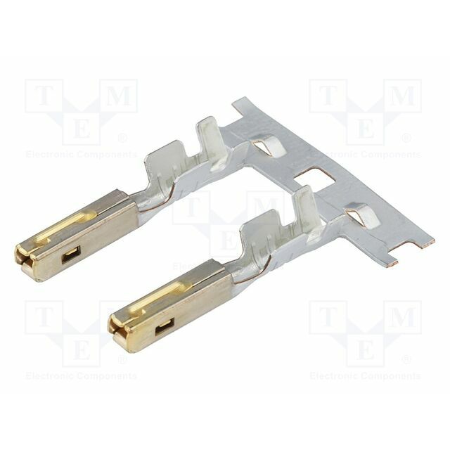 MOLEX Socket; straight; crimped; gold-plated; 22A