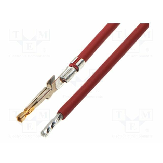 MOLEX Cable with crimped terminals; red