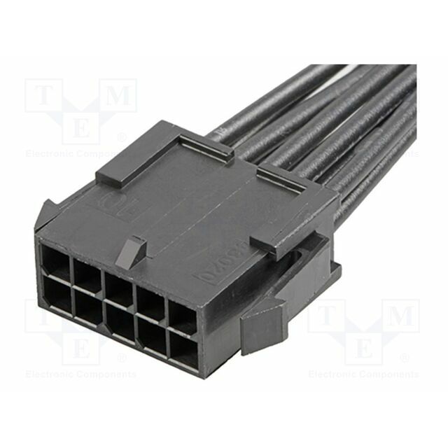 MOLEX PIN: 10; black; gold-plated; 3mm