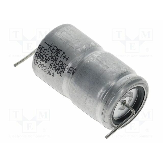YAGEO Capacitor: electrolytic; 680uF; 63VDC; 20x37mm