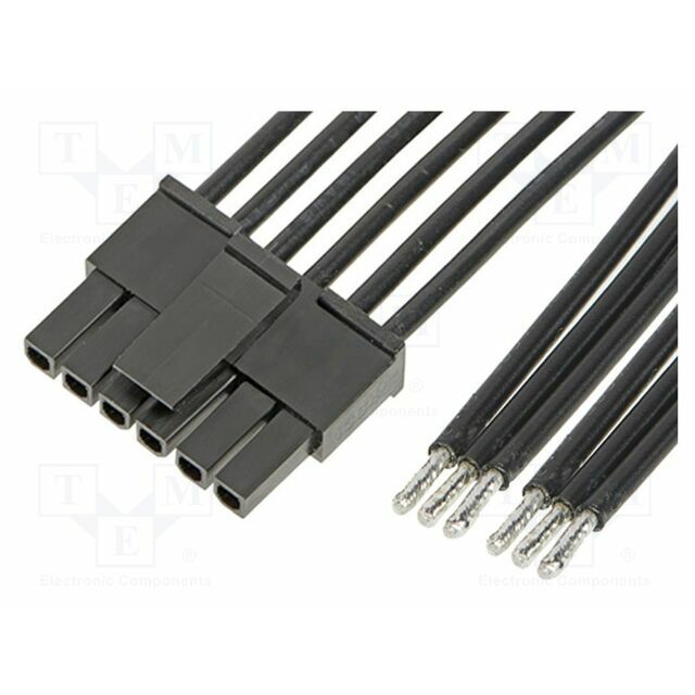 MOLEX PIN: 6; 150mm; black; gold-plated