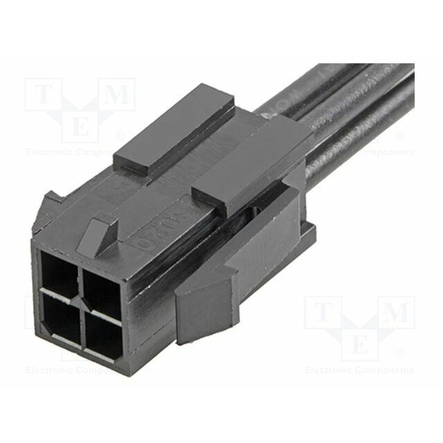 MOLEX PIN: 4; black; gold-plated; 3mm