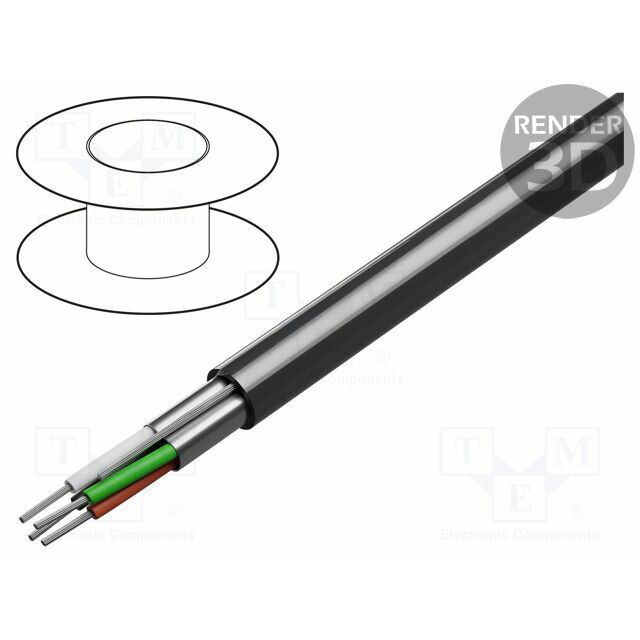 BELDEN Wire; 4x24AWG; stranded; Cu; shielded
