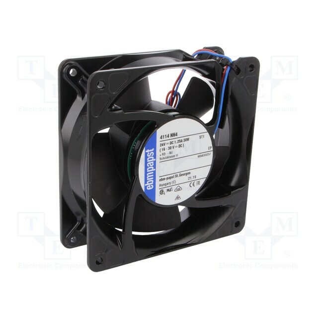 EBM-PAPST Fan: DC; 119x119x38mm; axial; 24VDC