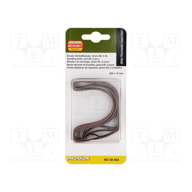 PROXXON Endless sanding tape; 5pcs; Granularity: