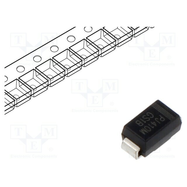 PanJit Diode: rectifying; SMD; 100V; 1A