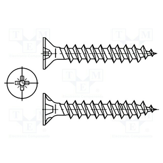 BOSSARD Screw; for chipboard; 4x60; Head: