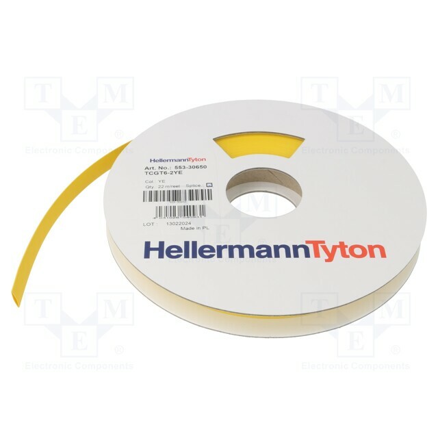 HELLERMANNTYTON Heat shrink markers; 110m; yellow