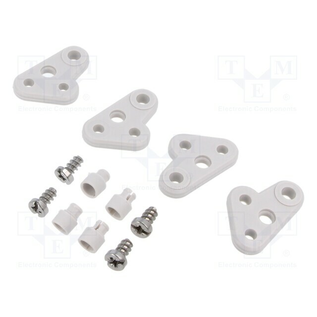 FIBOX Set of clips; grey; 4pcs