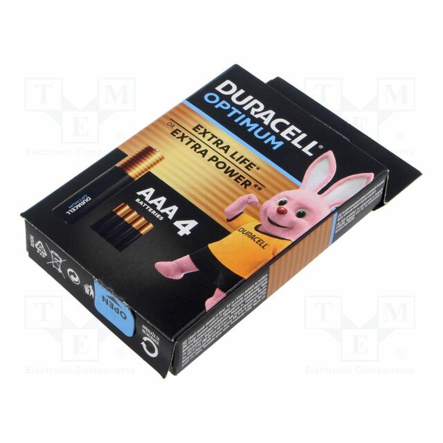 DURACELL Battery: alkaline; AAA; 1.5V