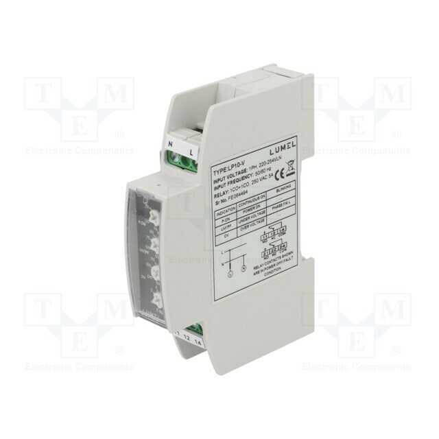LUMEL Voltage monitoring relay; 220÷254VAC; for