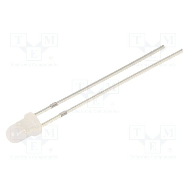 OPTOSUPPLY LED; yellow; 3mm; 68÷100mcd; 30°
