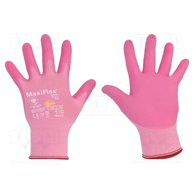 Protective gloves; Size: 7; pink; MaxiFlex®