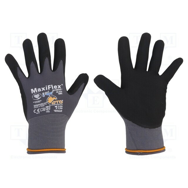 Protective gloves; Size: 8; grey-black; MaxiFlex®